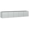vidaXL Garden Raised Bed 400x80x77 cm Galvanized Steel Silver