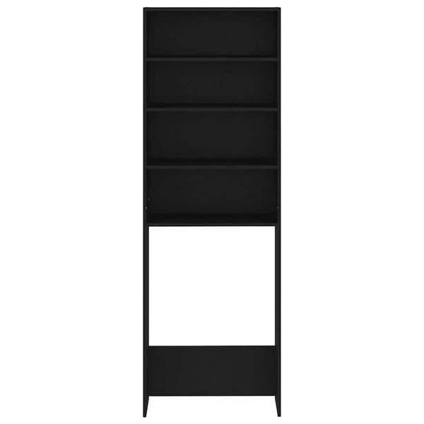 vidaXL Washing Machine Cabinet Black 64x24x190 cm