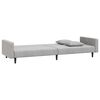vidaXL 2-Seater Sofa Bed with Two Pillows Light Grey Velvet