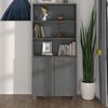 vidaXL Highboard HAMAR Solid Wood Pine Dark Grey