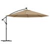 vidaXL Cantilever Garden Parasol | Taupe | Polyester | Large | Tiltable