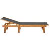 vidaXL Sun Lounger with Table Solid Acacia Wood and Textilene