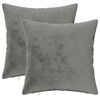 vidaXL Throw Pillow 2 pcs HEERLEN Dark Grey 50 x 50 cm Flannel