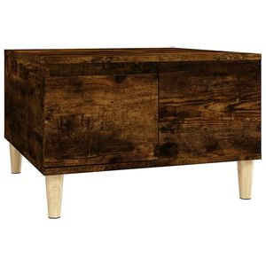 vidaXL Coffee Table Smoked Oak 55x55x36.5 cm Engineered Wood