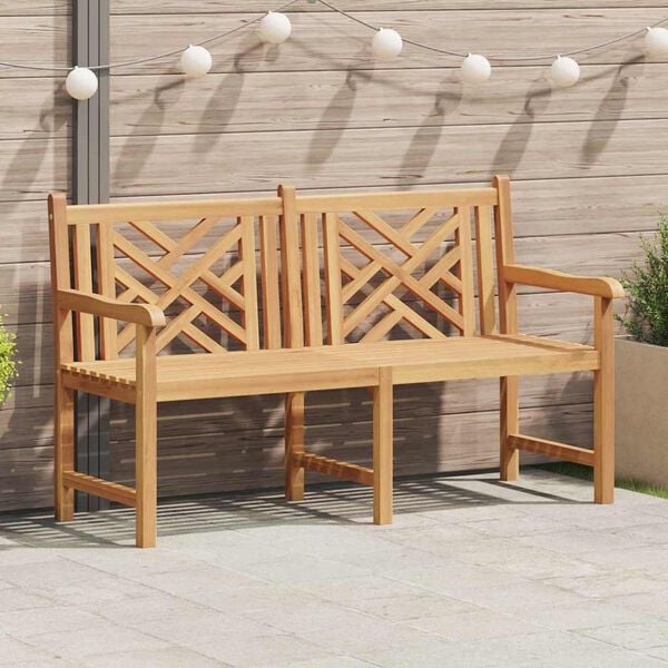vidaXL Garden Bench Brown 150 x 60 x 90 cm Solid teak wood