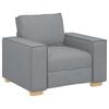 vidaXL Sofa 3 pcs Light Grey 220 x 80 x 84 cm Fabric