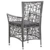 vidaXL 3 Piece Garden Dining Set Grey