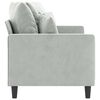 vidaXL 2-Seater Sofa Light Grey 140 cm Velvet