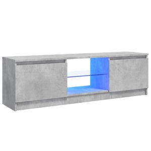 vidaXL TV Cabinet | Concrete grey | Engineered wood, tempered glass