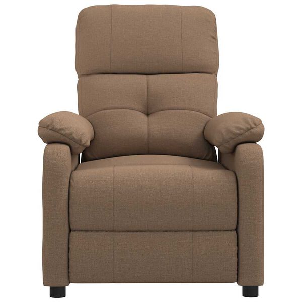 vidaXL Massage Chair Brown Fabric