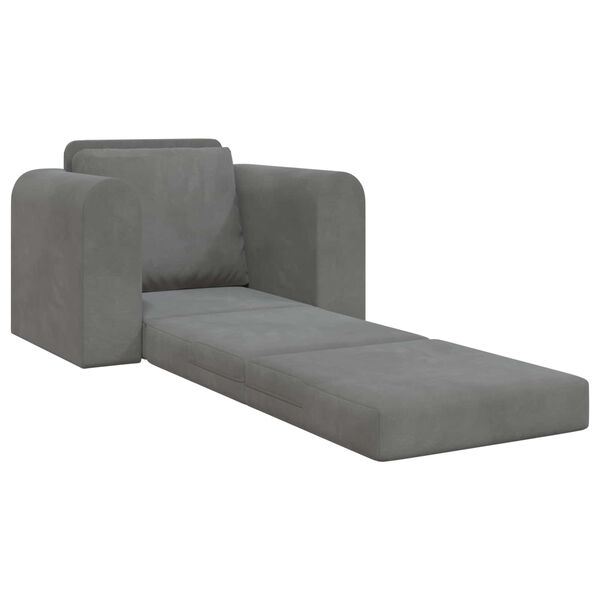 vidaXL Sofa Bed Dark Grey 98 x 71 x 83 cm Velvet