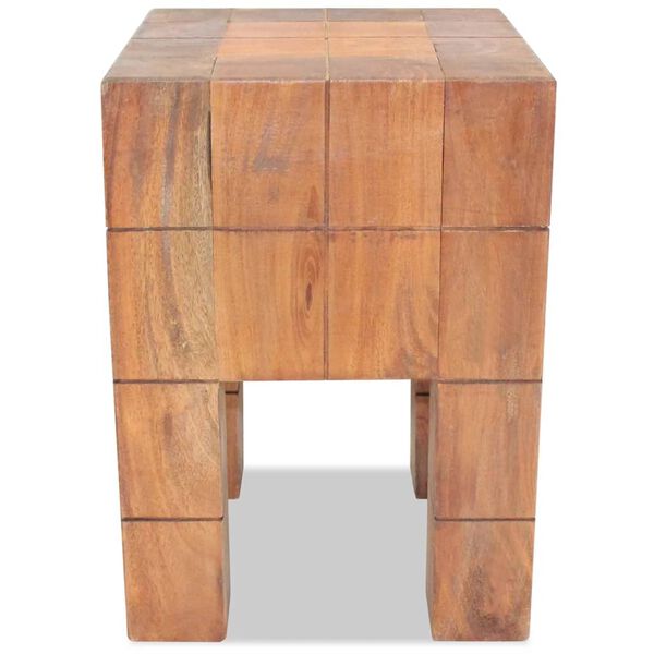 vidaXL Stool Solid Mahogany Wood