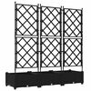 vidaXL Garden Planter 3 pcs Black 120 x 40 x 125.5 cm Steel