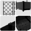 vidaXL Garden Planter 3 pcs Black 120 x 40 x 125.5 cm Steel