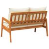 vidaXL Garden Bench with Cushion Oil Natural Solid Acacia Wood