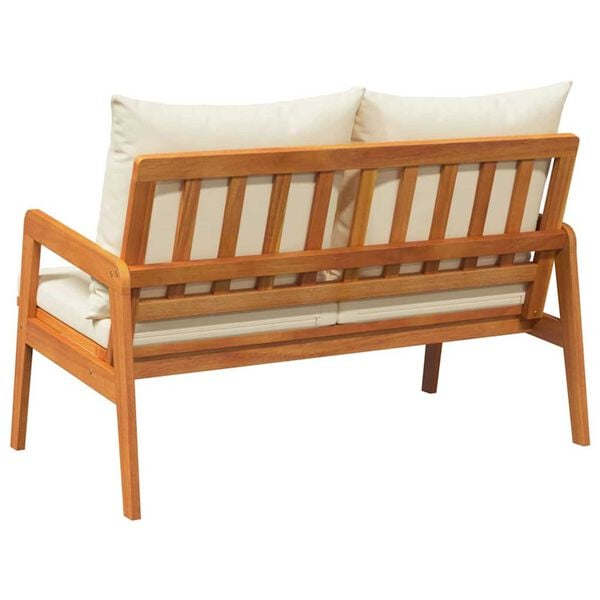 vidaXL Garden Bench with Cushion Oil Natural Solid Acacia Wood