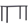 vidaXL Dining Table | Black and Concrete Grey | MDF, Powder-Coated Metal