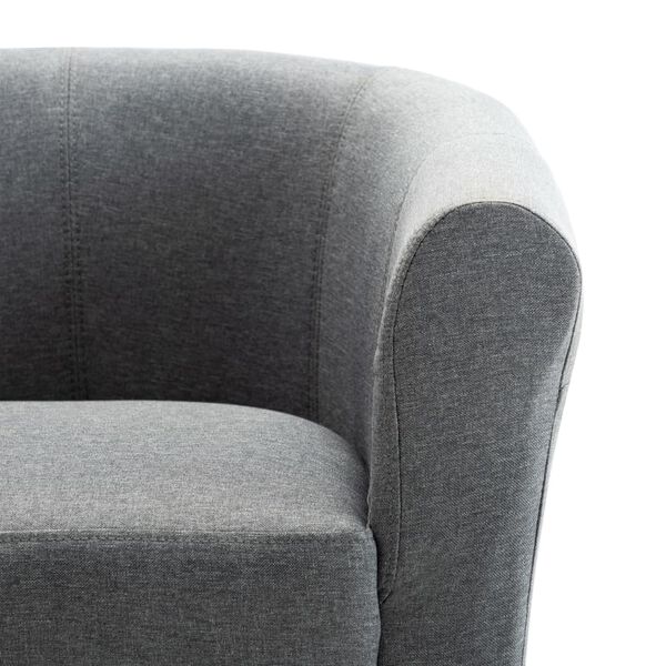 vidaXL Armchair Light Grey Fabric