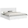 vidaXL Bed Frame with Storage and Headboard White Engineered Wood
