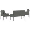 vidaXL Sofa Sets with Cushion 3 pcs Dark Grey 115 x 56 x 80 cm Plywood
