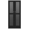vidaXL Vitrine Cabinet Black 82.5x30.5x185 cm Engineered Wood