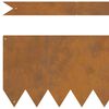 vidaXL Lawn Edging 10 pcs Brown 100 x 0.05 x 20 cm Weathering Steel
