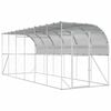 vidaXL Against Wall Chicken Coop Silver 600 x 200 x 215 cm