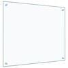 vidaXL Kitchen Backsplash Transparent 70 x 60 cm Tempered Glass