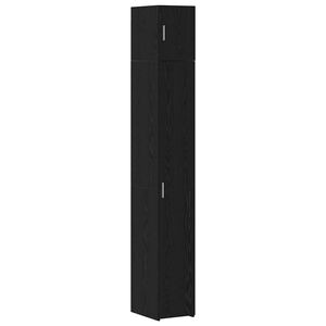 vidaXL Storage Cabinet 3 pcs Black Oak 30 x 42.5 x 225 cm