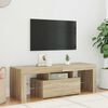 vidaXL TV Cabinet with LED Lights Sonoma Oak 120x35x40 cm