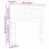 vidaXL Headboard with Headboard White 90 cm Engineered wood