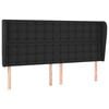 vidaXL Headboard with Ears Black 203 cm Faux Leather