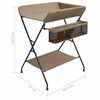 vidaXL Changing Table Taupe Iron