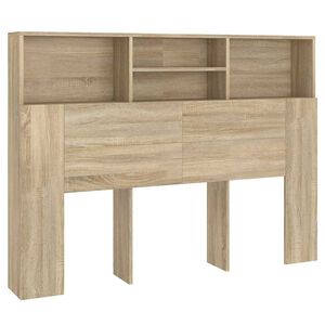 vidaXL Headboard Cabinet Sonoma Oak 140x19x103,5 cm