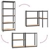 vidaXL 5-Layer Shelves 4 pcs Anthracite Steel&Engineered Wood