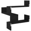 vidaXL Wall Shelf 2 pcs Black Oak 40 x 40 x 49.5 cm Engineered Wood