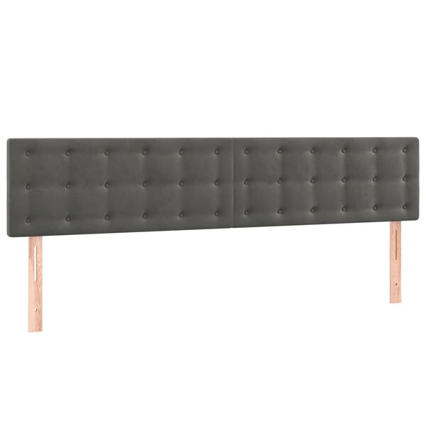 vidaXL Headboards 2 pcs Dark Grey 100 cm Velvet