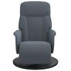 vidaXL Recliner Chair with Footrest Dark Grey Velvet