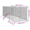 vidaXL Outdoor Dog Kennel Silver 2x6x2 m Galvanised Steel