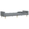 vidaXL 2-Seater Sofa Bed with Footstool Light Grey Fabric