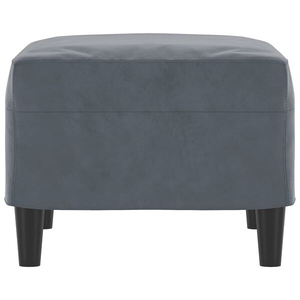 vidaXL Footstool Dark Grey 60x50x41 cm Velvet