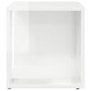 vidaXL Side Table High Gloss White 33x33x34.5 cm Engineered Wood
