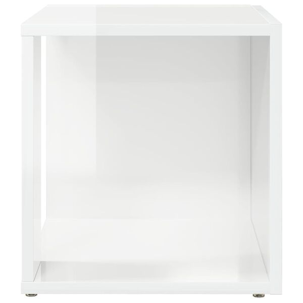 vidaXL Side Table High Gloss White 33x33x34.5 cm Engineered Wood