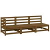 vidaXL 3 Piece Garden Lounge Set Honey Brown Solid Wood Pine