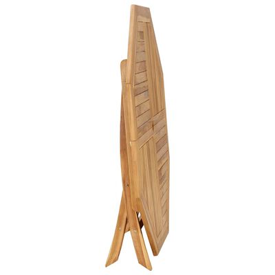vidaXL Folding Garden Table 120x120x75 cm Solid Teak Wood