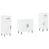 vidaXL 2 Piece Bathroom Cabinet Set HAARLEM White Engineered Wood
