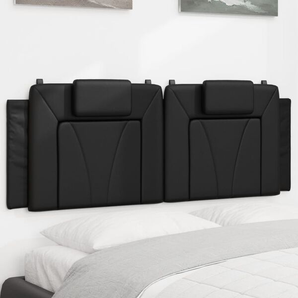 vidaXL Headboard Cushion "Viana" Black 153 cm Faux Leather
