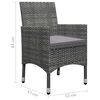 vidaXL 5 Piece Garden Dining Set Grey