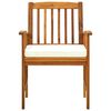 vidaXL Garden Dining Chairs 3 pcs with Cushions Solid Acacia Wood