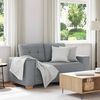 vidaXL Loveseat Sofa Light Grey 160x77x82 cm Fabric